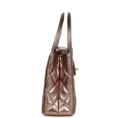 Chanel Chanel Small Kelly Shopper Metallic Bronze Calfskin Brushed Gold Hardware | Thumbnail 3