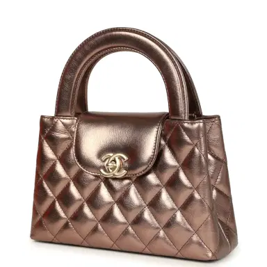 Chanel Chanel Small Kelly Shopper Metallic Bronze Calfskin Brushed Gold Hardware | Thumbnail 5
