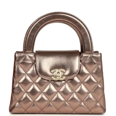 Chanel Chanel Small Kelly Shopper Metallic Bronze Calfskin Brushed Gold Hardware | Thumbnail 1