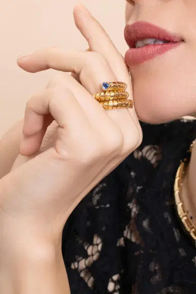 Marina B Blue Sapphire Trisola Spiral Ring | Thumbnail 2 Marina B Blue Sapphire Trisola Spiral Ring | Thumbnail 2