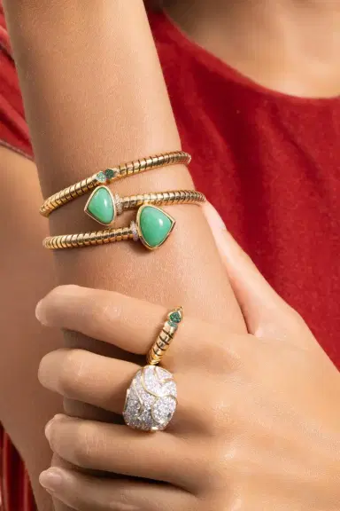 Marina B Chrsoprase Trisolina Bypass Bracelet | Thumbnail 2
