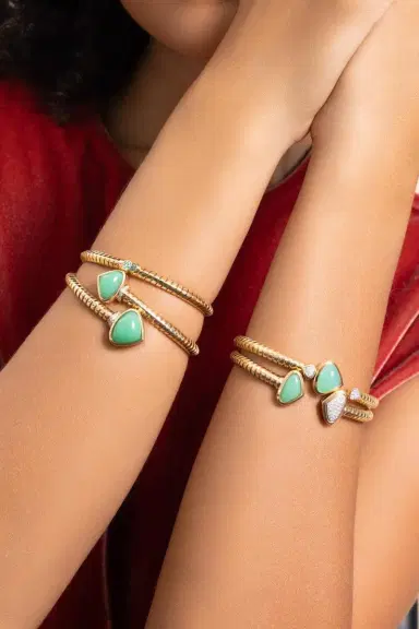 Marina B Chrsoprase Trisolina Bypass Bracelet | Thumbnail 3