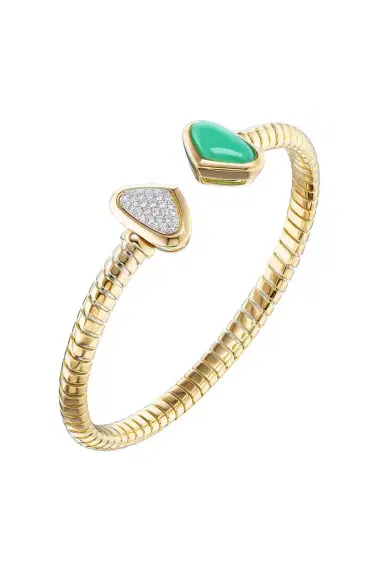 Marina B Chrysoprase Diamond Trisolina Bracelet | Thumbnail 1 Marina B Chrysoprase Diamond Trisolina Bracelet | Thumbnail 1