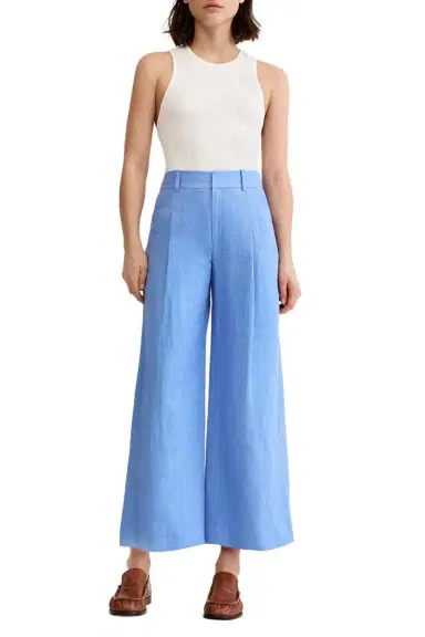 SMYTHE Cropped Pleated Trouser | Thumbnail 2