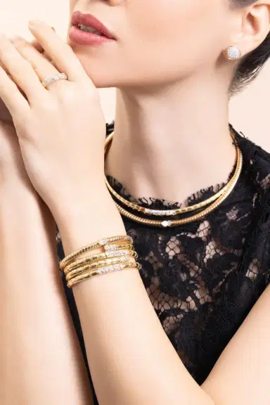 Marina B Diamond Trisolina Bangle Bracelet | Thumbnail 2 Marina B Diamond Trisolina Bangle Bracelet | Thumbnail 2