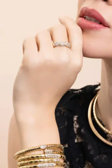 Marina B Diamond Trisolina Bangle Bracelet | Thumbnail 4 Marina B Diamond Trisolina Bangle Bracelet | Thumbnail 4
