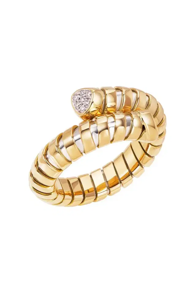 Diamond Trisolona Bypass Ring
