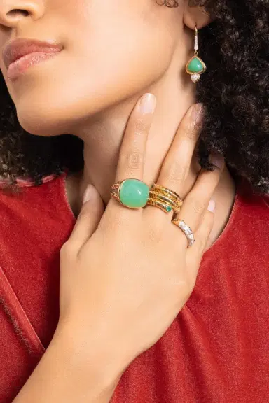 Marina B Emerald Trisola Spiral Ring | Thumbnail 2