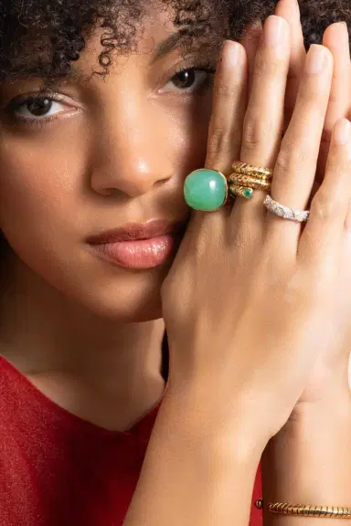Marina B Emerald Trisola Spiral Ring | Thumbnail 3