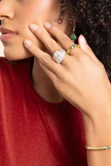 Marina B Emerald Trisolina Ring | Thumbnail 3