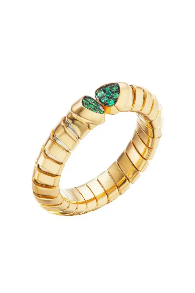 Emerald Trisolina Ring