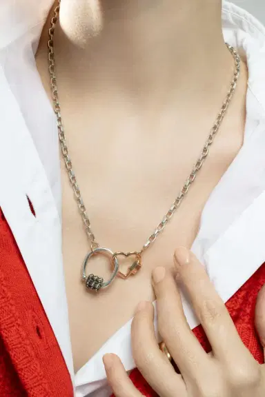 Marla Aaron Polished Biker Chain Necklace | Thumbnail 2