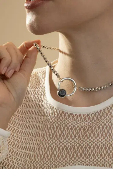 Marla Aaron Rolling Curb Necklace | Thumbnail 3