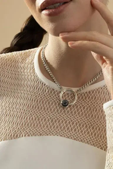 Marla Aaron Rolling Curb Necklace | Thumbnail 4