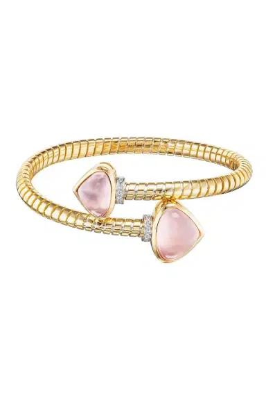 Marina B Rose Quartz Trisolina Bypass Bracelet | Thumbnail 5 Marina B Rose Quartz Trisolina Bypass Bracelet | Thumbnail 5
