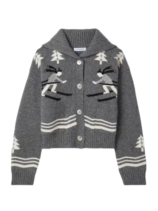 Intarsia-knit Cashmere Cardigan