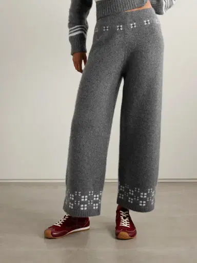Calle Del Mar Winter Fair Isle Cashmere Wide-leg Pants | Thumbnail 3 Calle Del Mar Winter Fair Isle Cashmere Wide-leg Pants | Thumbnail 3
