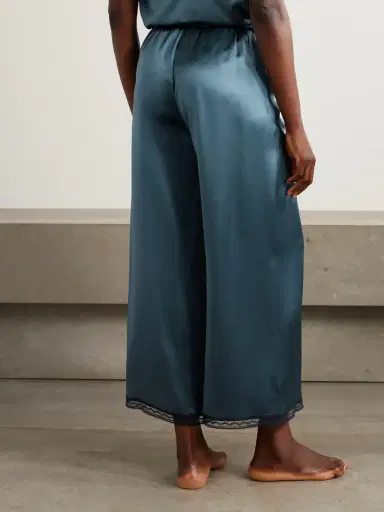 Eres Parfois Lace-trimmed Silk-satin Pajama Pants | Thumbnail 3 Eres Parfois Lace-trimmed Silk-satin Pajama Pants | Thumbnail 3
