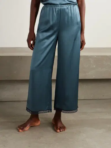 Eres Parfois Lace-trimmed Silk-satin Pajama Pants | Thumbnail 5 Eres Parfois Lace-trimmed Silk-satin Pajama Pants | Thumbnail 5