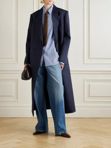 The Frankie Shop Jane Double-breasted Checked Wool Coat | Thumbnail 2