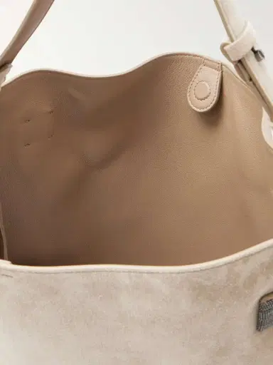 Brunello Cucinelli Bead-embellished Suede Shoulder Bag | Thumbnail 5 Brunello Cucinelli Bead-embellished Suede Shoulder Bag | Thumbnail 5