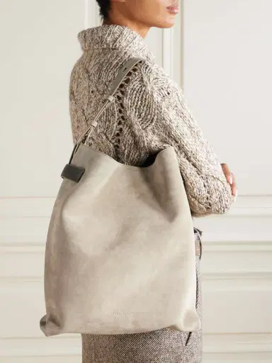 Brunello Cucinelli Bead-embellished Suede Shoulder Bag | Thumbnail 6 Brunello Cucinelli Bead-embellished Suede Shoulder Bag | Thumbnail 6