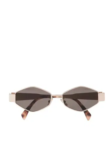 CELINE Eyewear Triomphe Hexagon-frame Gold-tone Sunglasses | Thumbnail 1