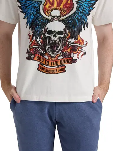 Who Decides War Men's Bad to the Bone Jersey Crewneck T-shirt | Thumbnail 6 Who Decides War Men's Bad to the Bone Jersey Crewneck T-shirt | Thumbnail 6