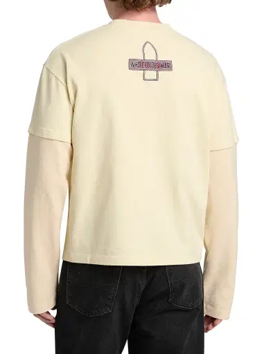 Who Decides War Men's IGWT Jersey Long-Sleeve T-Shirt - Ivory - Size XXXL | Thumbnail 5