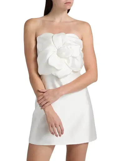 SACHIN & BABI Women's Anora Floral-Appliqué Strapless Minidress - Ivory - Size 12 | Thumbnail 3 SACHIN & BABI Women's Anora Floral-Appliqué Strapless Minidress - Ivory - Size 12 | Thumbnail 3