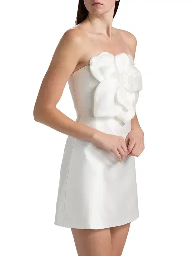 SACHIN & BABI Women's Anora Floral-Appliqué Strapless Minidress - Ivory - Size 12 | Thumbnail 4 SACHIN & BABI Women's Anora Floral-Appliqué Strapless Minidress - Ivory - Size 12 | Thumbnail 4