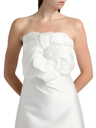 SACHIN & BABI Women's Anora Floral-Appliqué Strapless Minidress - Ivory - Size 12 | Thumbnail 6 SACHIN & BABI Women's Anora Floral-Appliqué Strapless Minidress - Ivory - Size 12 | Thumbnail 6