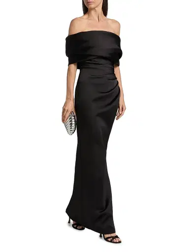 Simkhai Women's Valencia Off-the-Shoulder Column Gown | Thumbnail 2 Simkhai Women's Valencia Off-the-Shoulder Column Gown | Thumbnail 2