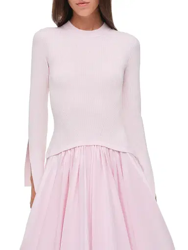 Simkhai Women's Kenlie Mixed-Media Midi-Dress - Blush - Size Medium | Thumbnail 5 Simkhai Women's Kenlie Mixed-Media Midi-Dress - Blush - Size Medium | Thumbnail 5