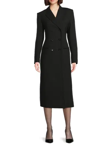 Rue Sophie Women's Lorde Stretch-Wool Double-Breasted Coat - Black - Size XL | Thumbnail 2 Rue Sophie Women's Lorde Stretch-Wool Double-Breasted Coat - Black - Size XL | Thumbnail 2