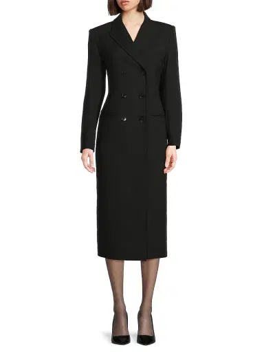 Rue Sophie Women's Lorde Stretch-Wool Double-Breasted Coat - Black - Size XL | Thumbnail 3 Rue Sophie Women's Lorde Stretch-Wool Double-Breasted Coat - Black - Size XL | Thumbnail 3