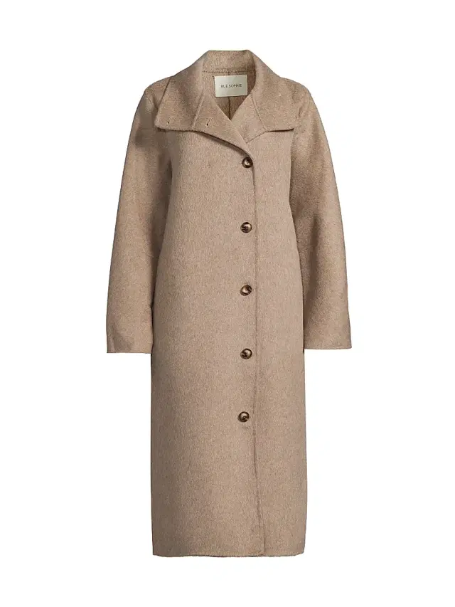 Rue Sophie Women's Eligio Wool Cocoon Coat - Taupe