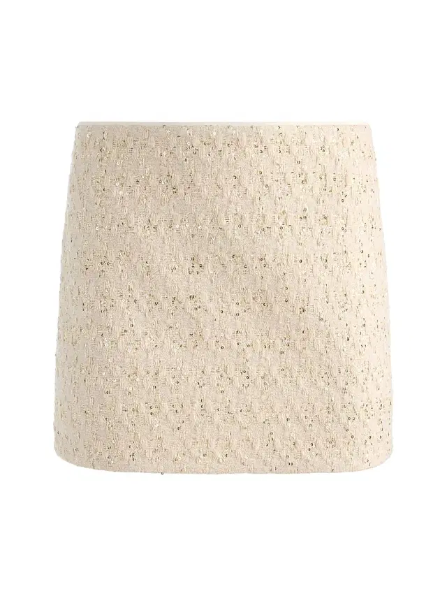 Alice + Olivia Women's Rubi Sequined Tweed Miniskirt - Natural