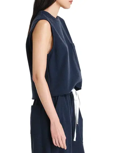 TWP Women's Short Muscle Cotton-Blend Tank - Midnight - Size XL | Thumbnail 3 TWP Women's Short Muscle Cotton-Blend Tank - Midnight - Size XL | Thumbnail 3