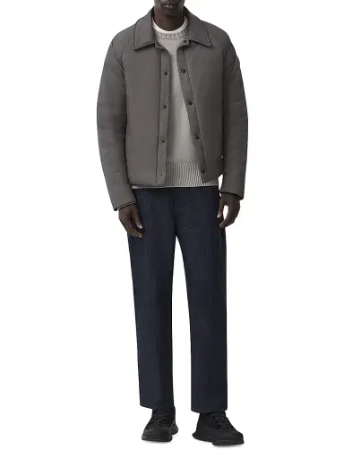 Canada Goose Men's Lodge Coach Nylon & Down Jacket - Coastal Grey | Thumbnail 2 Canada Goose Men's Lodge Coach Nylon & Down Jacket - Coastal Grey | Thumbnail 2