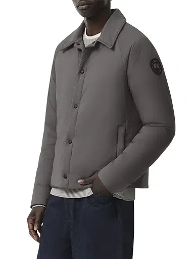 Canada Goose Men's Lodge Coach Nylon & Down Jacket - Coastal Grey | Thumbnail 3 Canada Goose Men's Lodge Coach Nylon & Down Jacket - Coastal Grey | Thumbnail 3