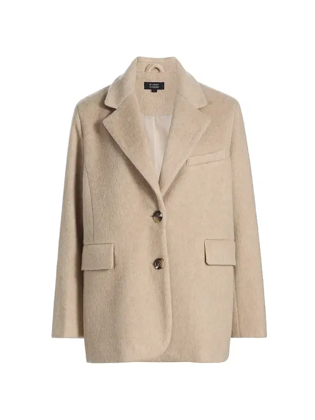 If Only Studio Women's Textured Blazer - Mink