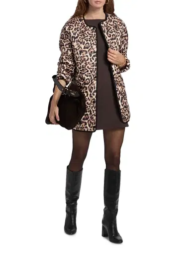 If Only Studio Women's Leopard-Print Quilted Jacket | Thumbnail 2 If Only Studio Women's Leopard-Print Quilted Jacket | Thumbnail 2