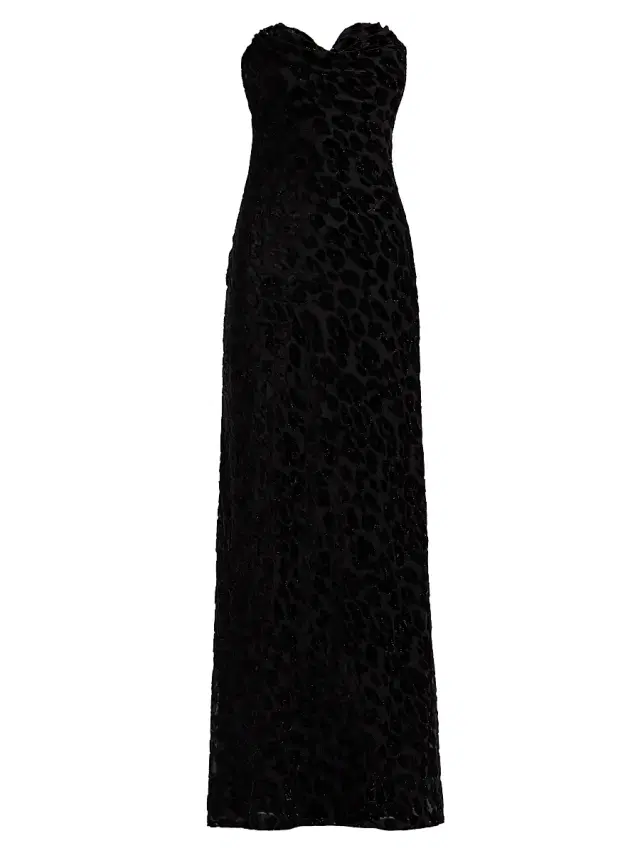 Halston Women's Anastasia Embroidered Gown - Black