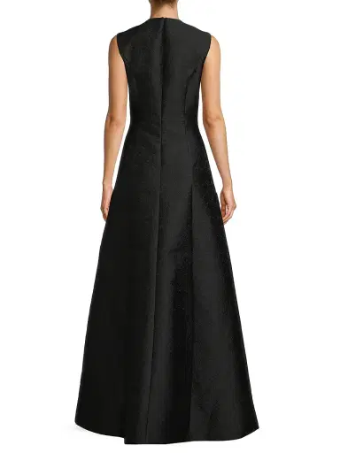 Kay Unger Women's Gabriella Jacquard Gown - Black | Thumbnail 5