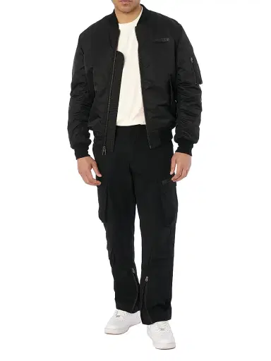 Avirex Men's Core USA Nylon Bomber Jacket - Black - Size XXL | Thumbnail 2