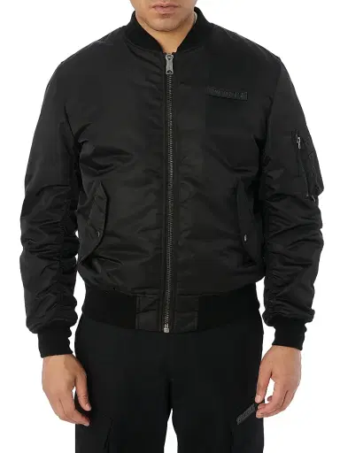 Avirex Men's Core USA Nylon Bomber Jacket - Black - Size XXL | Thumbnail 4