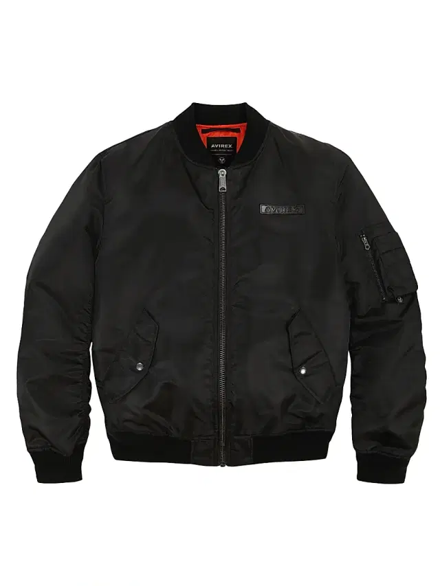 Men's Core USA Nylon Bomber Jacket - Black