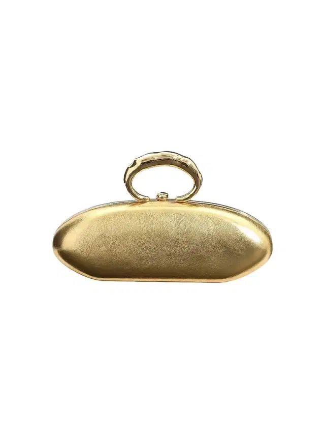 Alexis Bittar Women's Molten Leather Minaudière - Gold