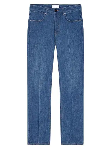 Givenchy Men's Straight Fit Shadow Washed Jeans with Crease Effect - Medium Blue - Size 35 | Thumbnail 1 Givenchy Men's Straight Fit Shadow Washed Jeans with Crease Effect - Medium Blue - Size 35 | Thumbnail 1